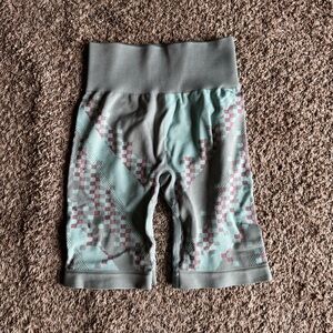 Gymshark Women’s S Wtflex Cyborg Seamless Cycling Shorts Maya Blue/Hibiscus‎